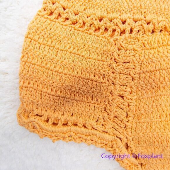 NEW Free People She Made Me Essential High-Waisted Crochet Bikini Bottoms , ‎ L - Picture 6 of 14